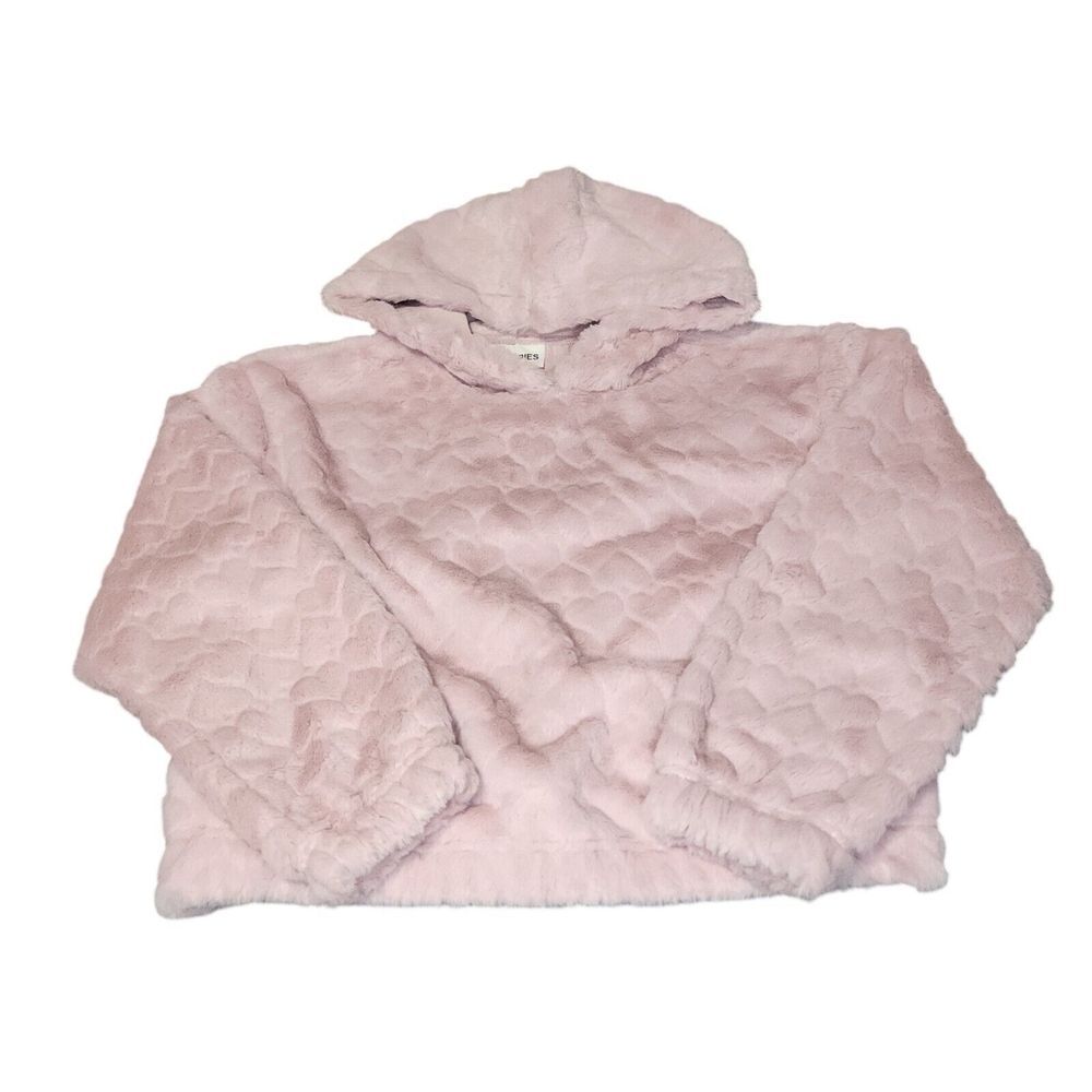 No Boundaries Plush Hoodie and Jogger Set SIZE XSMALL Pink Heart Cozy Loungewear